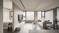 68平极简侘寂：小空间藏生活温度